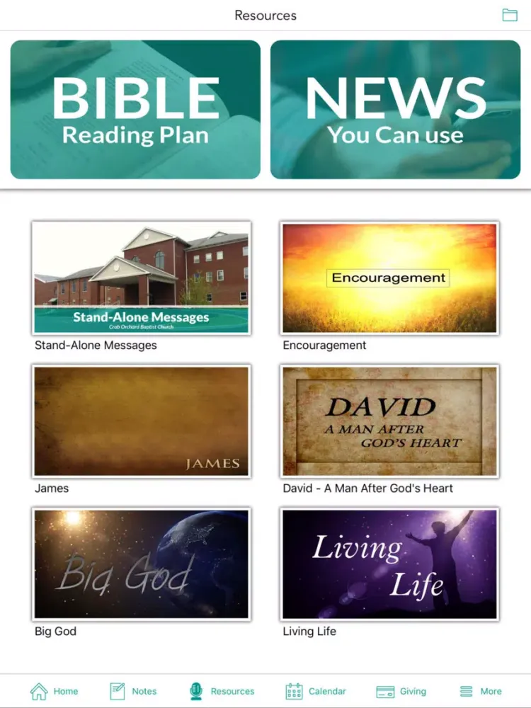Crab Orchard Baptist Church iPad  سکرین شاٹس