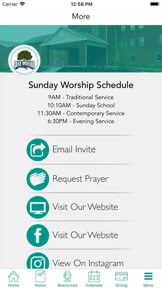 Crab Orchard Baptist Church سکرین شاٹس