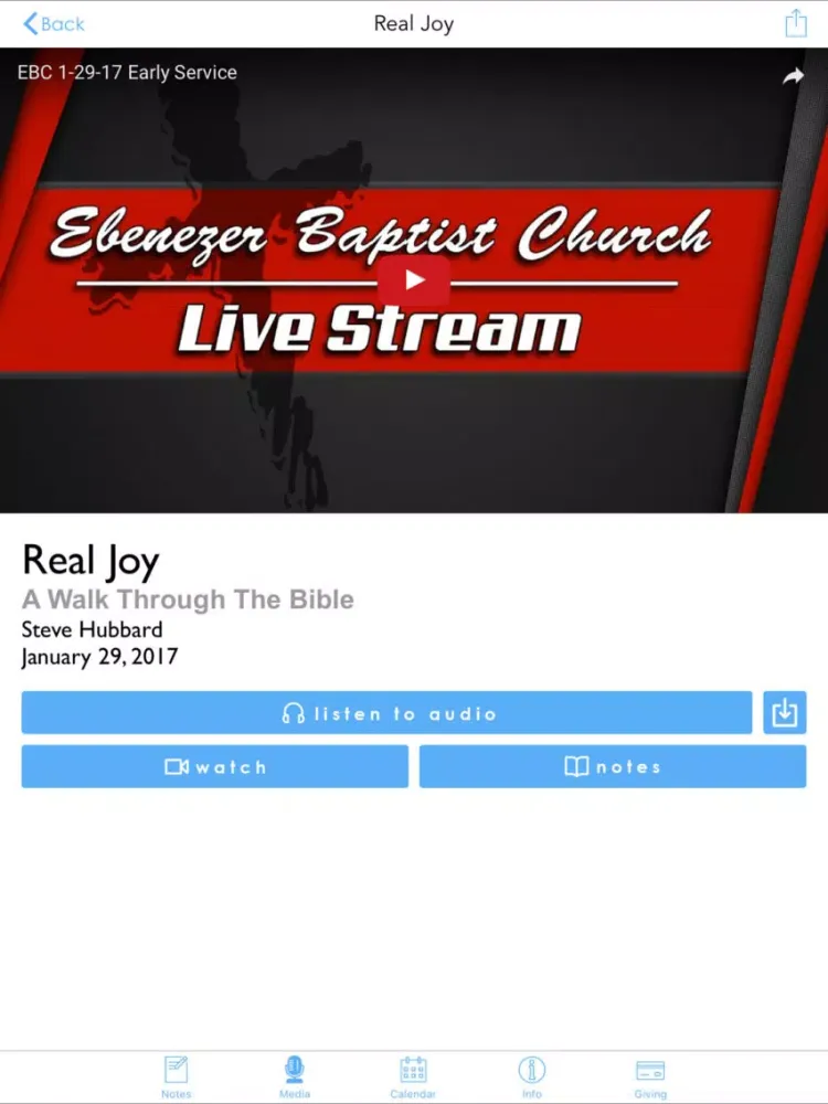 Ebenezer Baptist Church | Logan, Ohio iPad  スクリーンショット