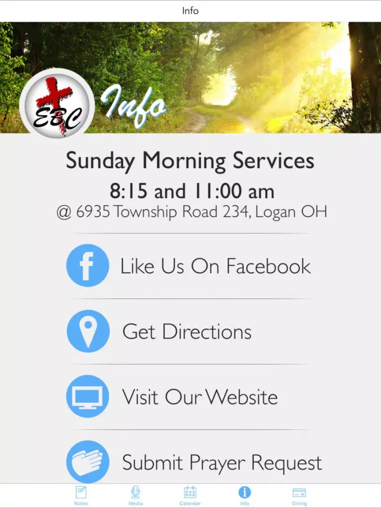 Ebenezer Baptist Church | Logan, Ohio iPad  スクリーンショット