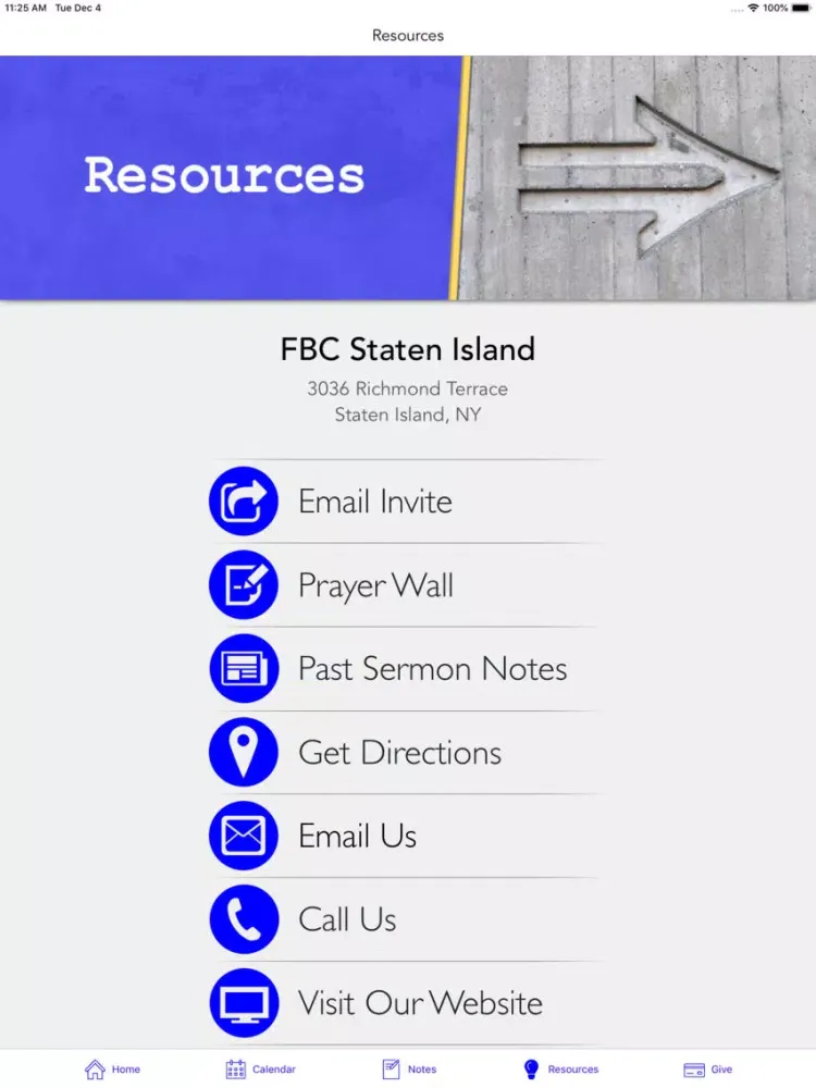 Zrzuty ekranu Fellowship Baptist Church | NY iPad 