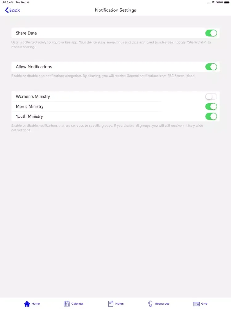 Zrzuty ekranu Fellowship Baptist Church | NY iPad 