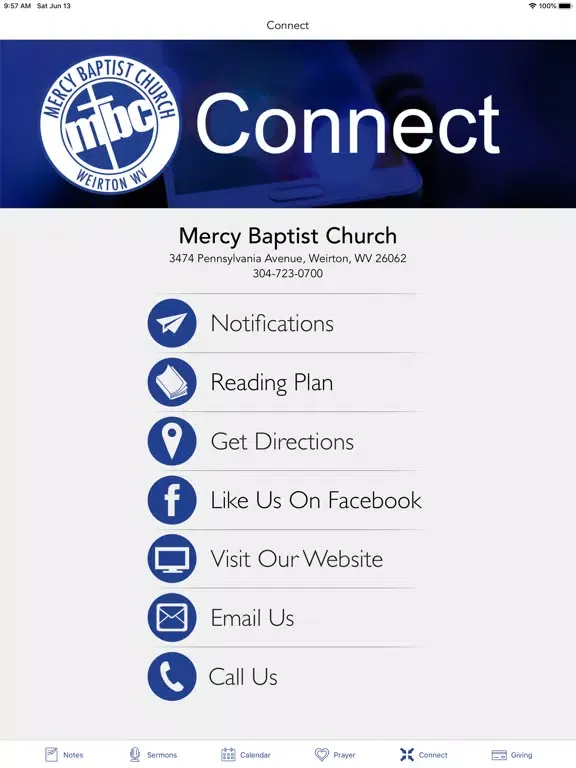 Mercy Baptist Church iPad 應用截圖
