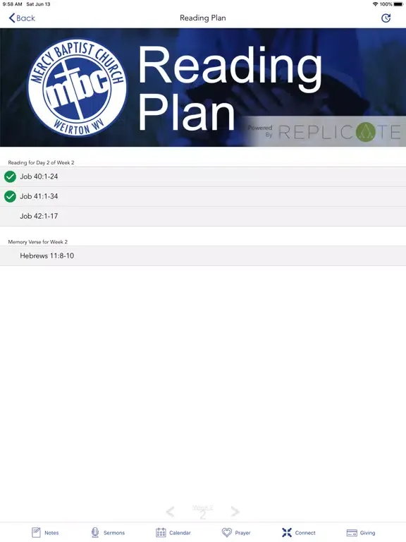 Mercy Baptist Church iPad 應用截圖