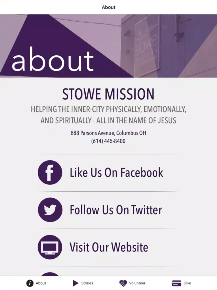 ภาพหน้าจอของ Stowe Mission iPad 