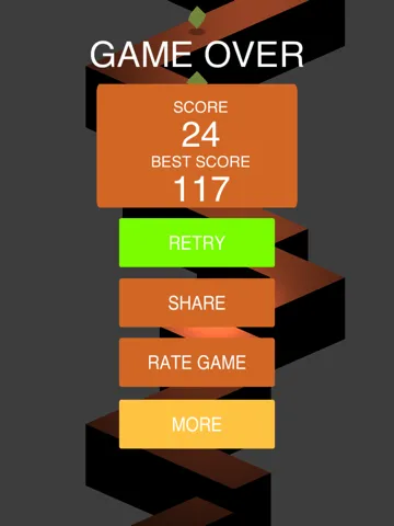 Impossible Zig-Rush On The Go Endless Arcade Game iPad  स्क्रीनशॉट