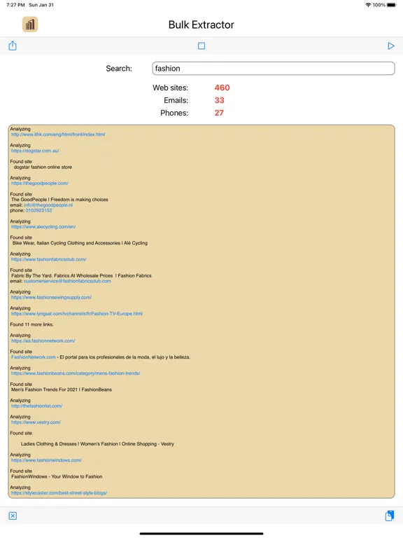 Bulk company info extractor iPad 应用截图