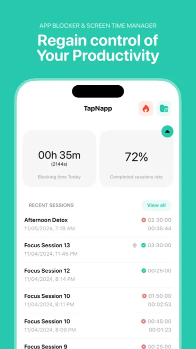 Tangkapan layar TapNapp: Screen Time Control