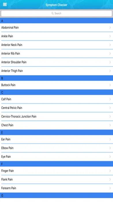 Referred Pain Index Screenshots