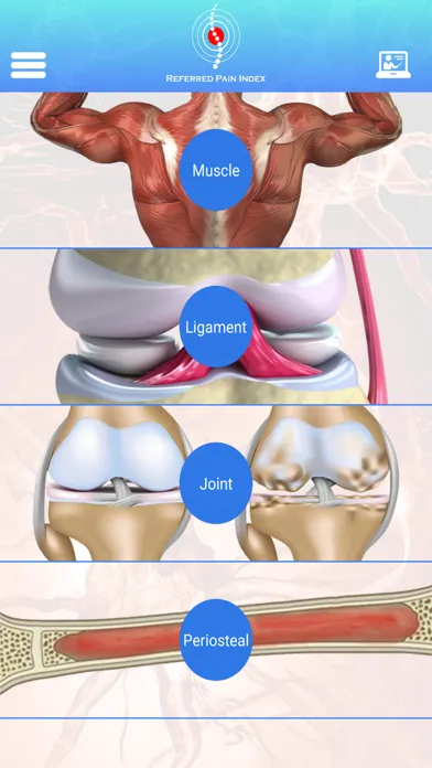 Referred Pain Index Screenshots