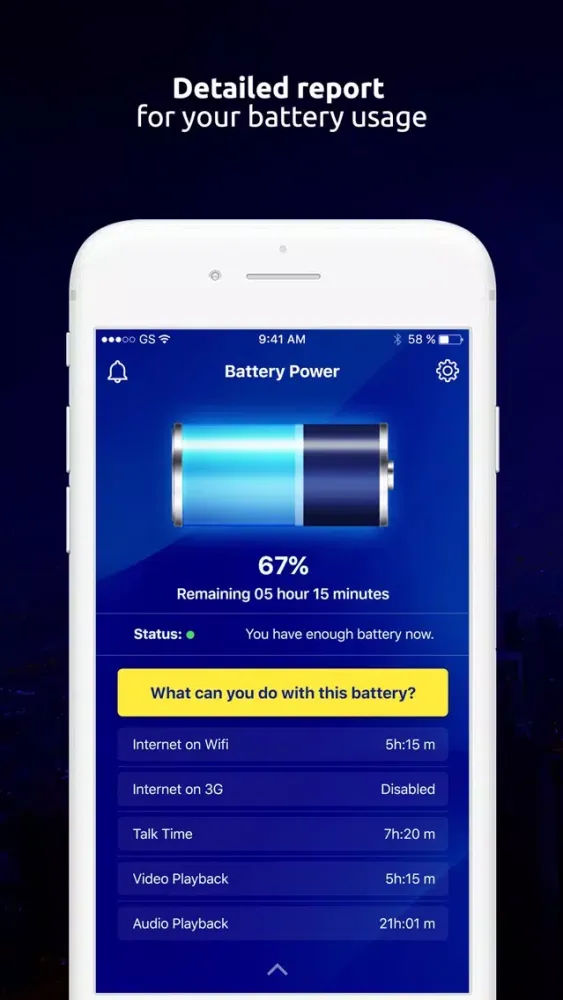 Скриншоты Battery Time Report