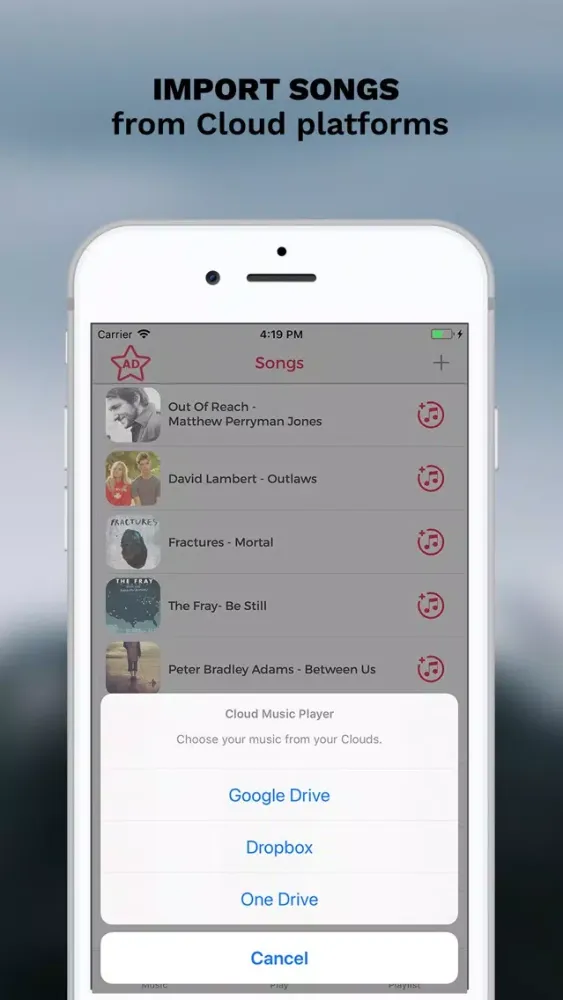 Tangkapan layar GO: My Music Library in Cloud