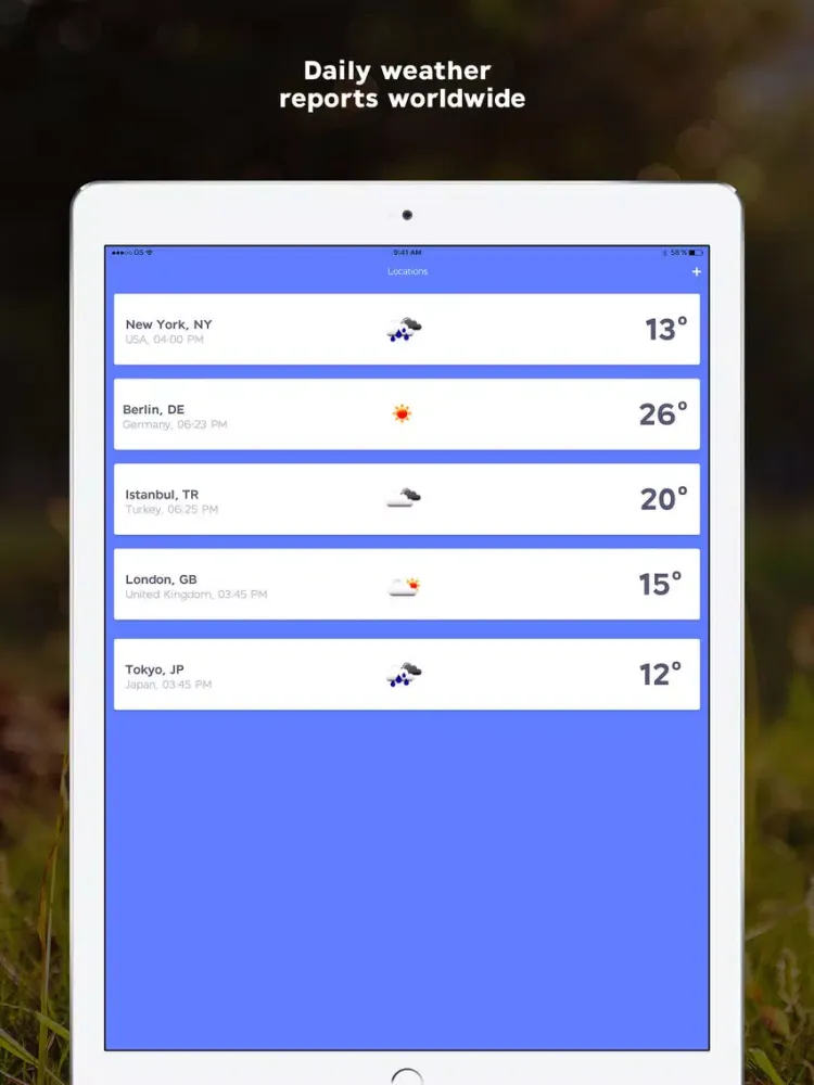 Captures d'écran de Live Weather Condition Today iPad 