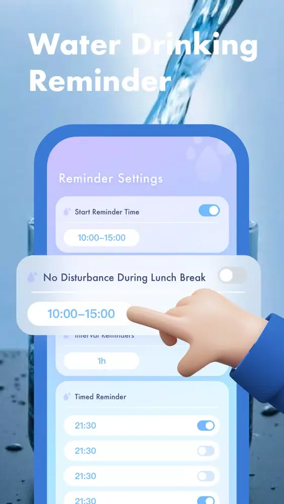 Daily water-water tracker APP سکرین شاٹس