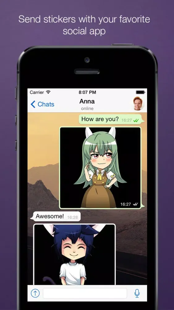 صور Anime stickers: emoji, emoticon & chibis for chatting