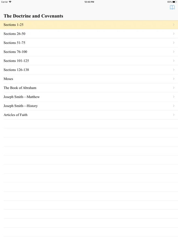 Doctrine and Covenants Reader iPad 應用截圖