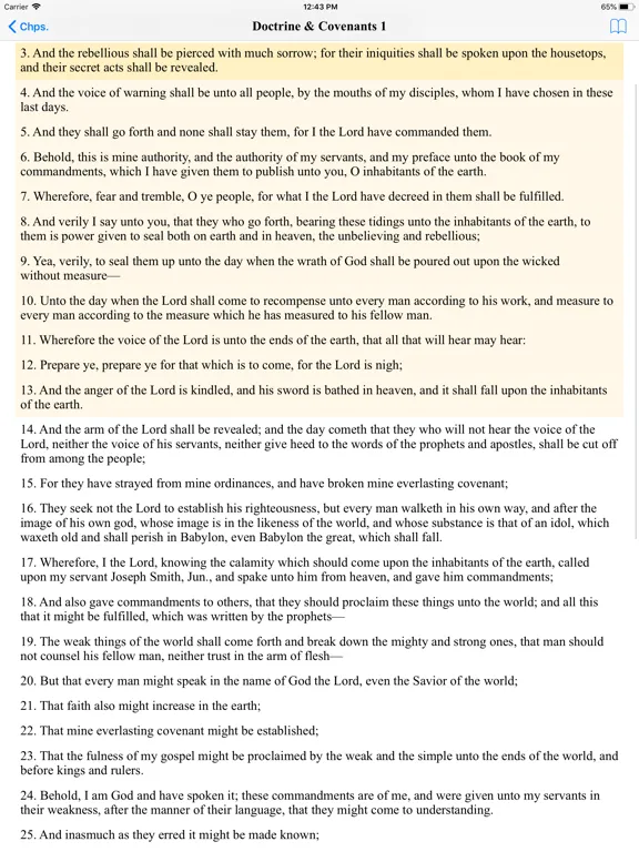 Doctrine and Covenants Reader iPad 應用截圖