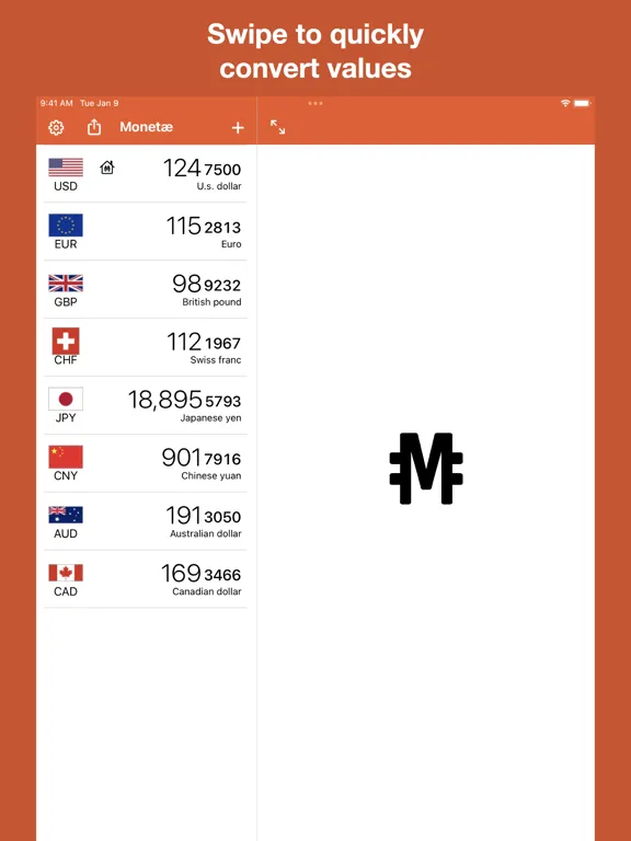 Monetae - Currency Converter iPad  Ekran Görüntüleri