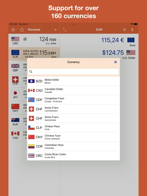 Monetae - Currency Converter iPad  Ekran Görüntüleri