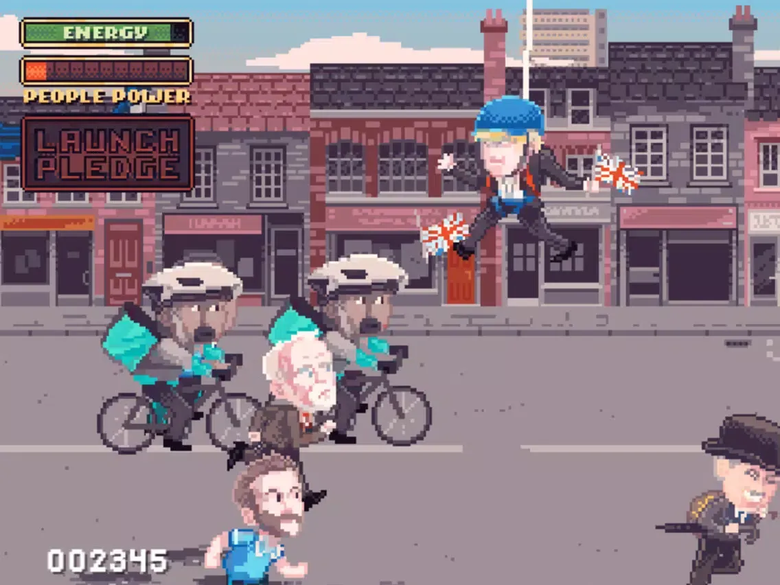 Tangkapan skrin CorbynRun iPad 
