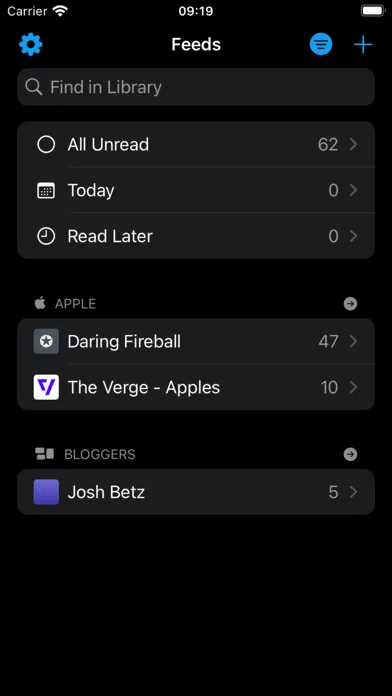 Capturas de pantalla de Wire: RSS News Reader