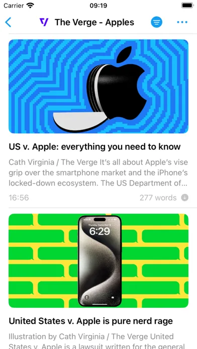 Capturas de pantalla de Wire: RSS News Reader
