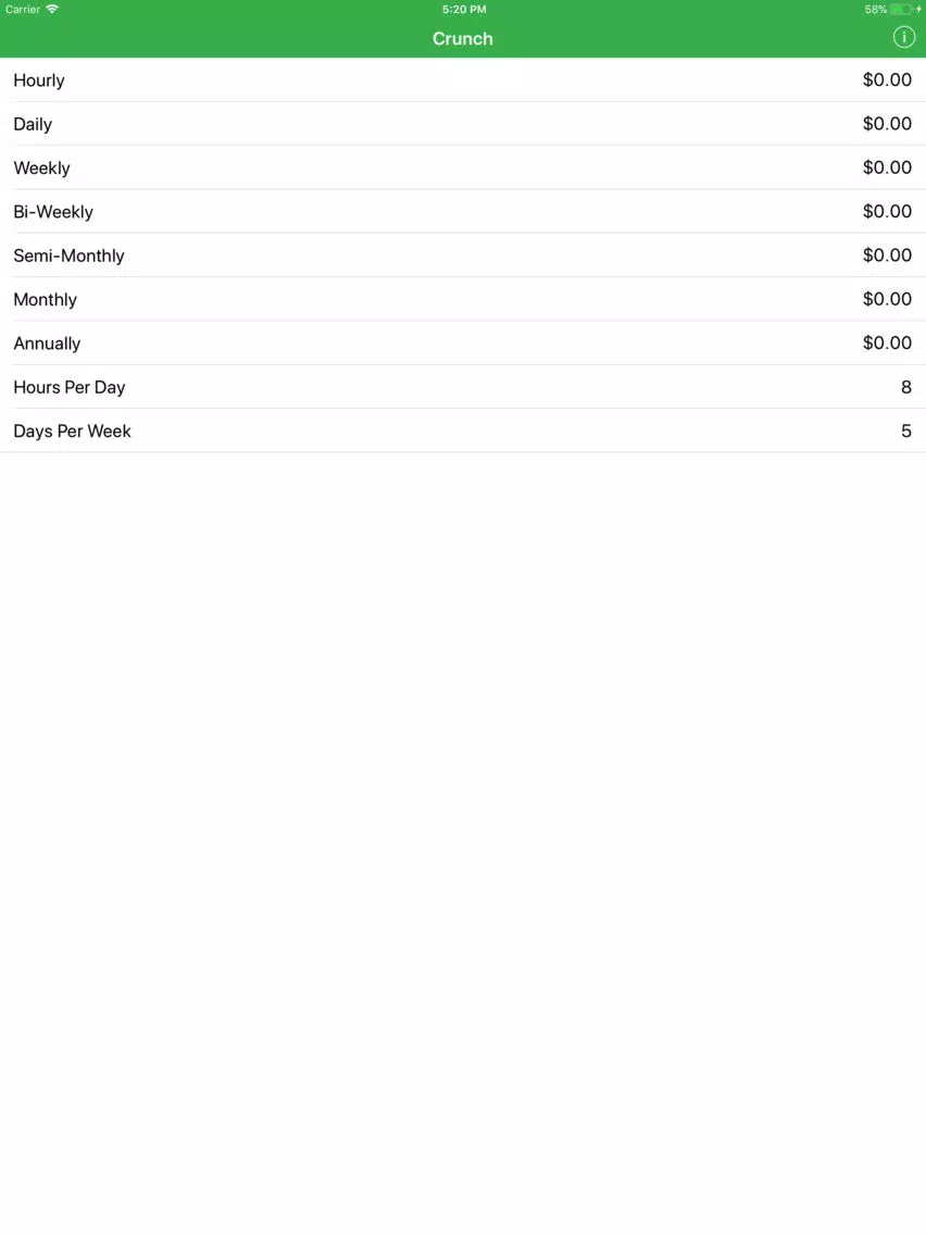 تصاویر Crunch Salary/Wage Calculator iPad 