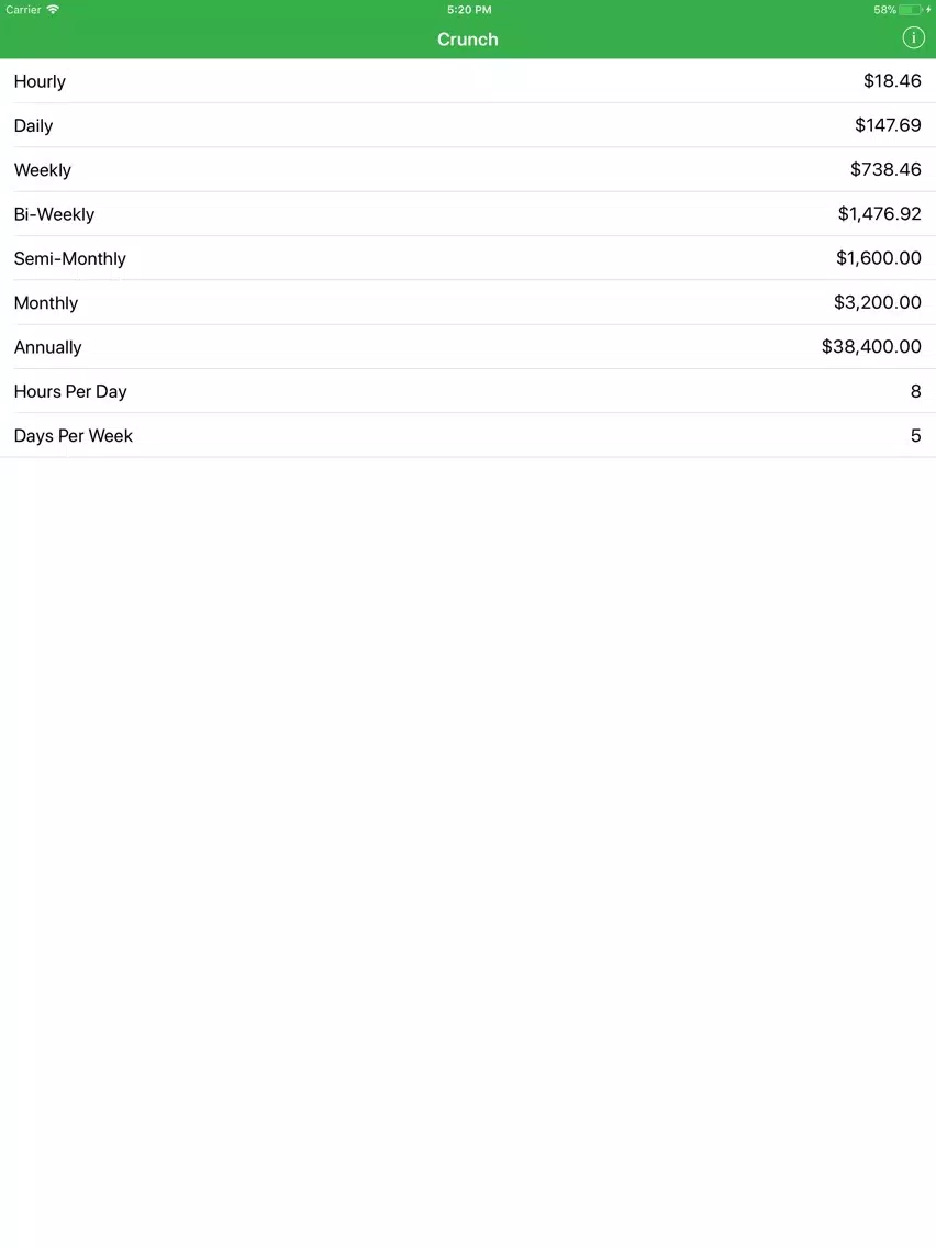 تصاویر Crunch Salary/Wage Calculator iPad 
