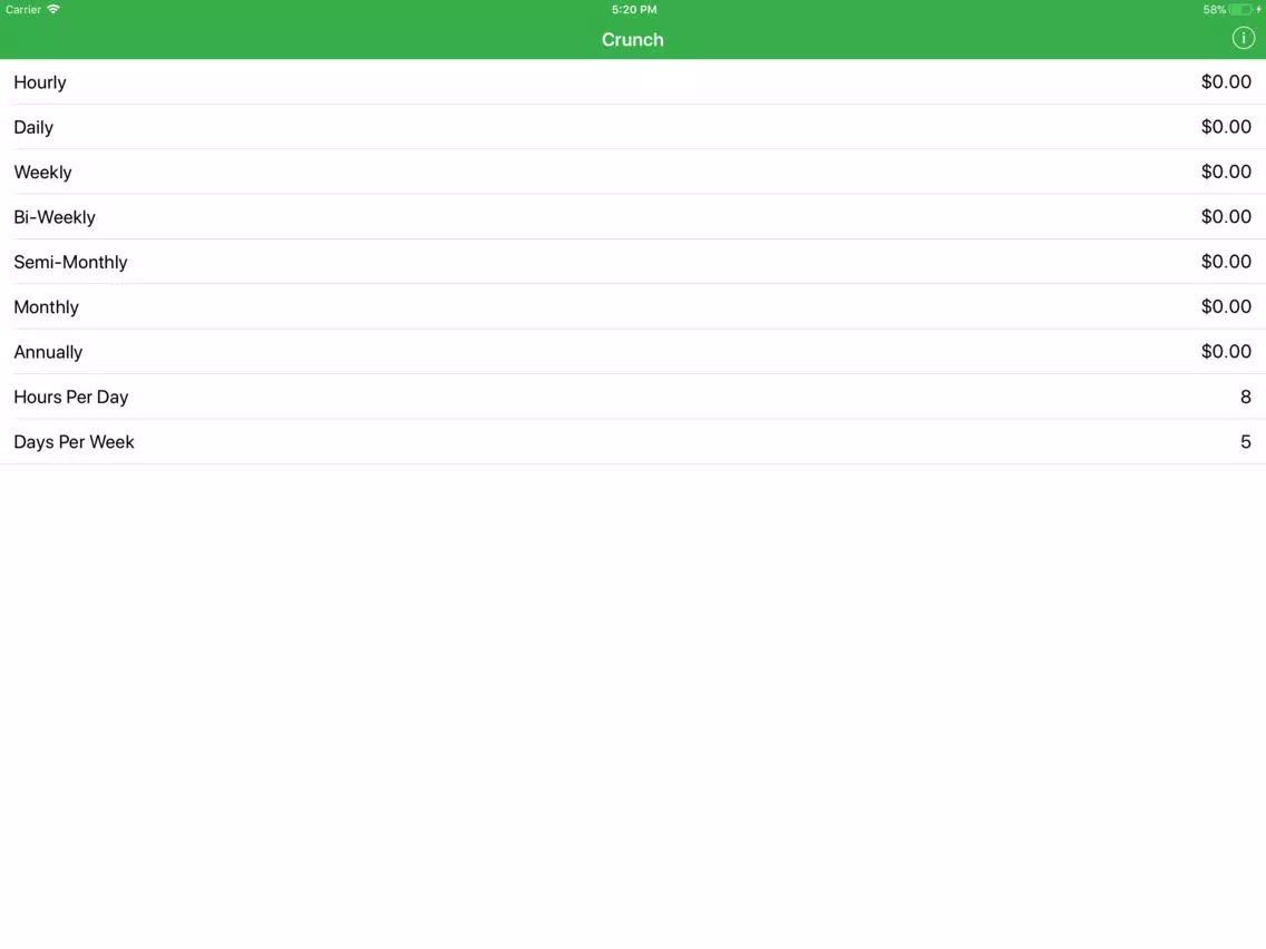 تصاویر Crunch Salary/Wage Calculator iPad 