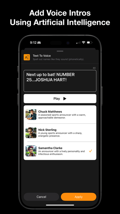 Next Batter Up: Walk-Up Music Screenshots