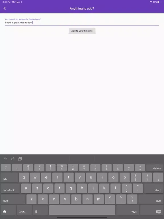 Captures d'écran de Emote emotion logging iPad 