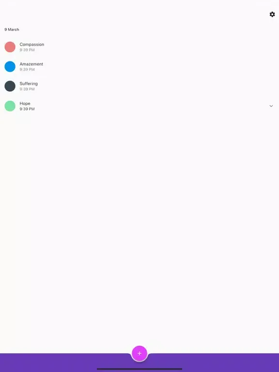 Captures d'écran de Emote emotion logging iPad 