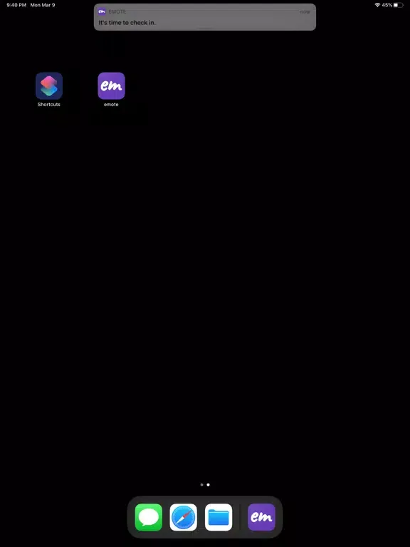 Captures d'écran de Emote emotion logging iPad 