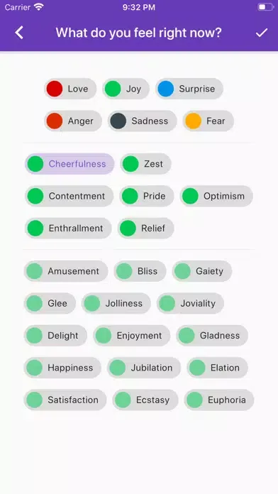 Captures d'écran de Emote emotion logging