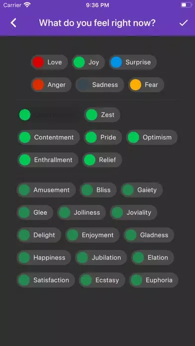 Captures d'écran de Emote emotion logging