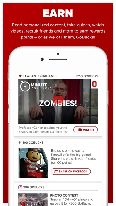 Zrzuty ekranu Buckeye Nation Rewards