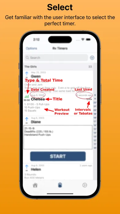 Tangkapan skrin Time2WOD - HIIT & WOD Timer