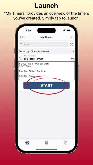 Tangkapan skrin Time2WOD - HIIT & WOD Timer
