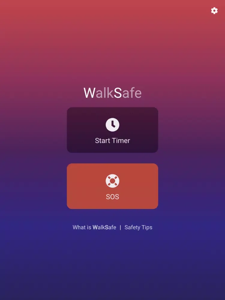 WalkSafe - Emergency SOS Timer iPad  スクリーンショット