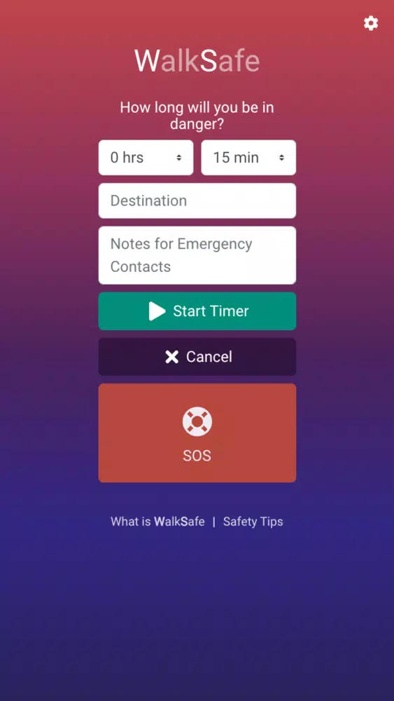 WalkSafe - Emergency SOS Timer スクリーンショット