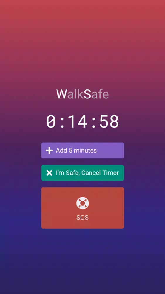 WalkSafe - Emergency SOS Timer スクリーンショット