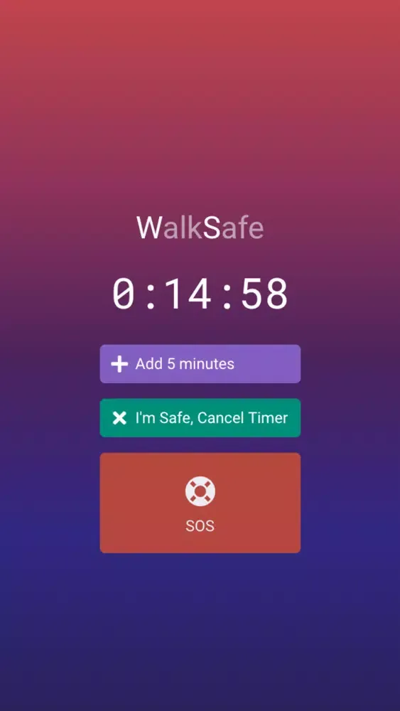 WalkSafe - Emergency SOS Timer スクリーンショット