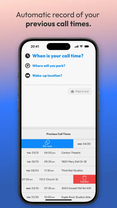 Call Time: Personal Manager Ekran Görüntüleri