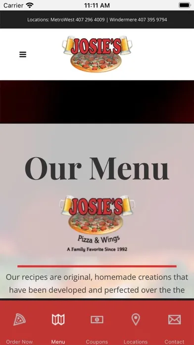 Zrzuty ekranu Josie's Pizza & Wings