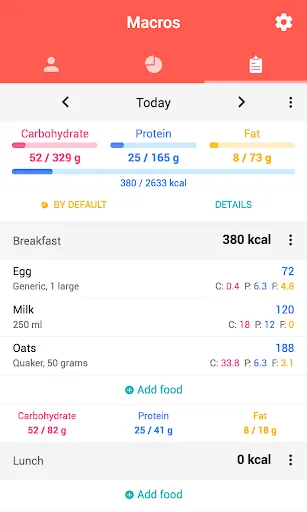 Capturas de tela do Macros - Calorie Counter