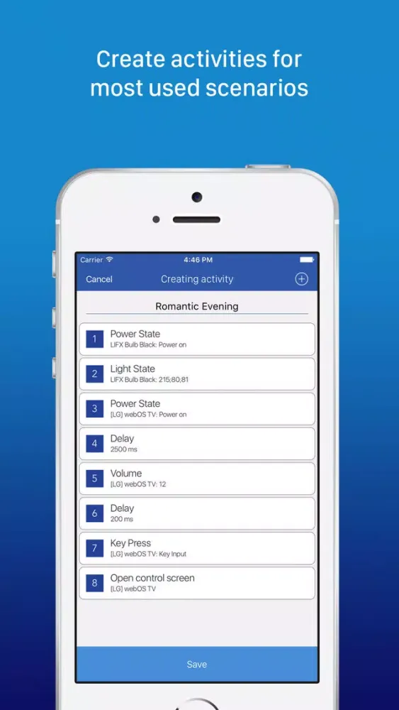 Tangkapan skrin Lazy Remote Pro:Control for your TV's,lights & DVR