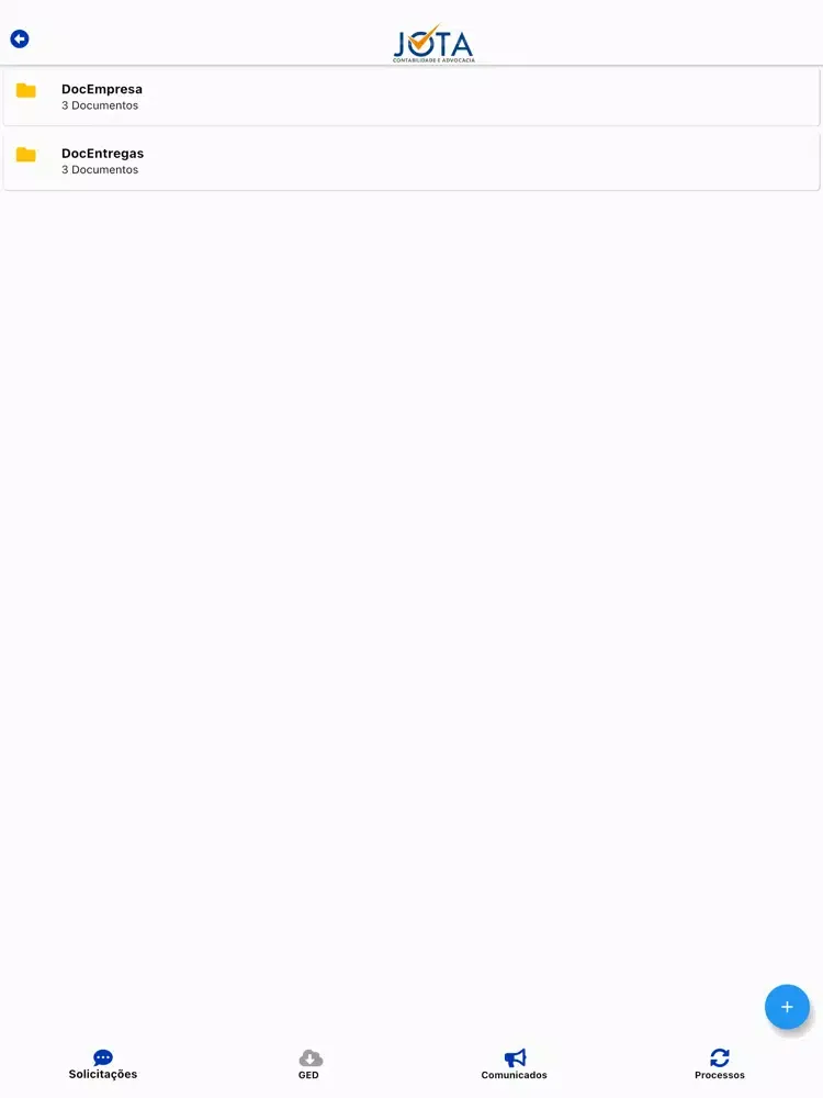 Ảnh chụp màn hình của Jota Contabilidade iPad 