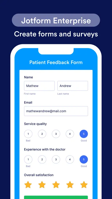 Jotform Enterprise Mobile 스크린샷