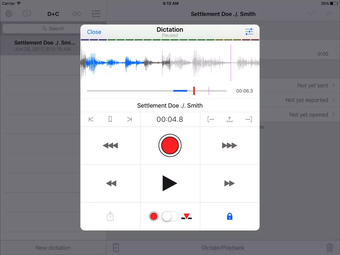 Dictate + Connect (Dictamus) iPad  スクリーンショット