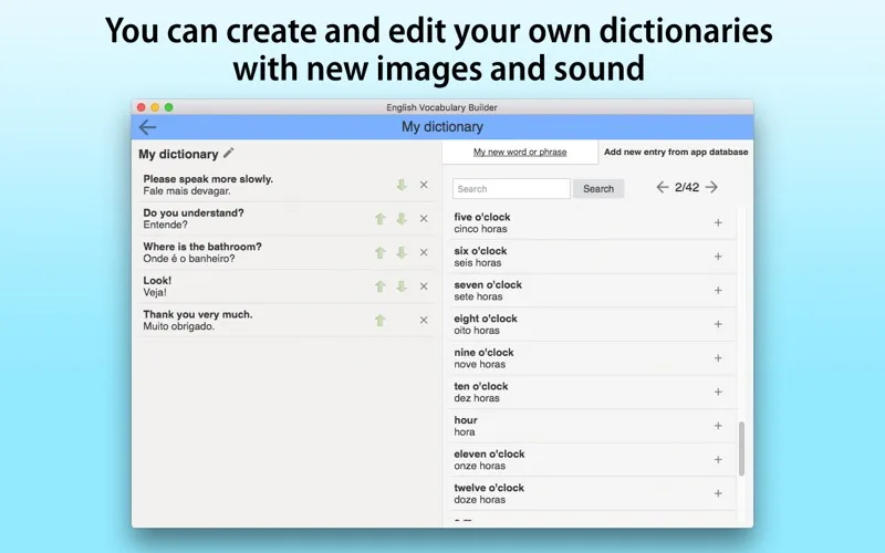Capturas de pantalla de English Vocabulary Builder